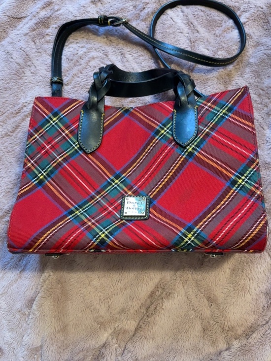 Dooney & Bourke Handbags - Dooney & Bourke Red Plaid Satchel Tote